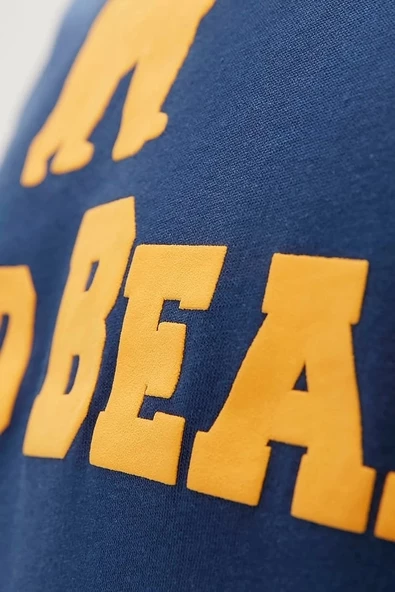 Bad Bear Tee T-Shirt Indigo Mavi Logo Baskılı Erkek Tişört - 3