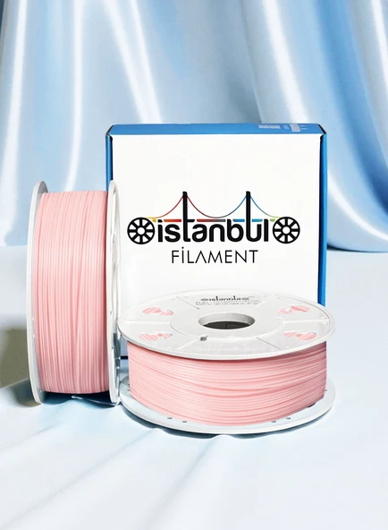 İstanbul Filament 3D Baskı Pla+ Filament Pastel Pembe 1 kg 1,75MM  0,05 mm Bambu Lab Uyumlu ürün görseli 1