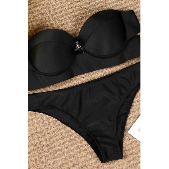 Siyah Straplez Bikini Takım - 3