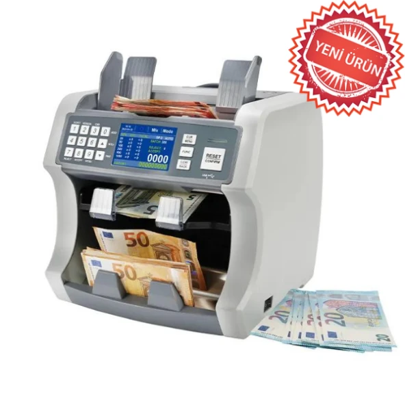 Bill Counter S200 Çift Cıslı Karışık Para Sayma Makinesi 20 Ülke Para Birimli Dahili Yazıcılı