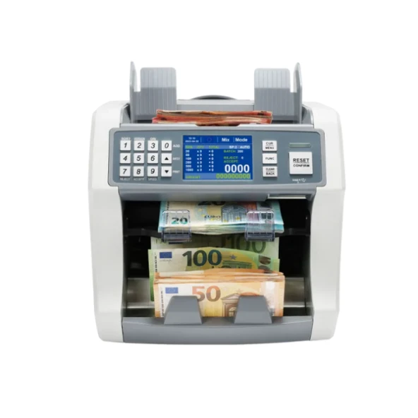 Bill Counter S200 Çift Cıslı Karışık Para Sayma Makinesi 20 Ülke Para Birimli Dahili Yazıcılı - 2