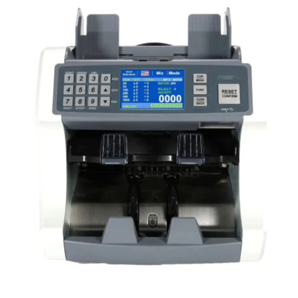 Bill Counter S200 Çift Cıslı Karışık Para Sayma Makinesi 20 Ülke Para Birimli Dahili Yazıcılı - 3