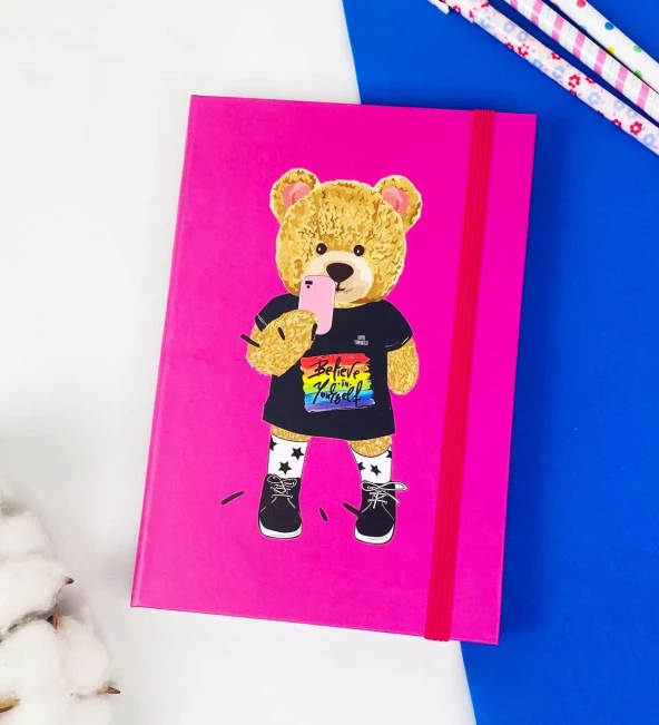 In Yorself Bear Tasarımlı Lastikli Defter