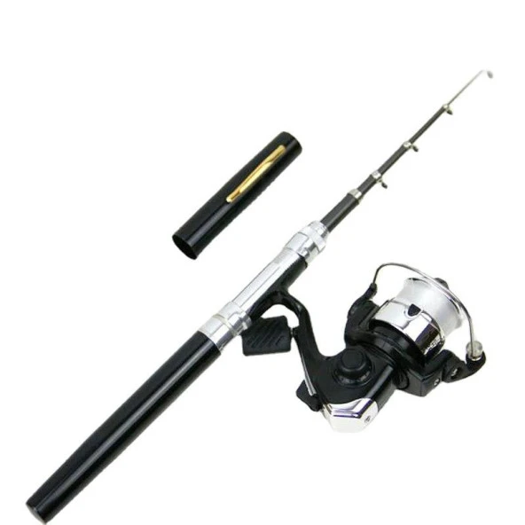 Valkyrie 1 Metre Teleskopik 5.1.1 Mini Cep Olta Seti Kalem Spin Kamış Olta - 4