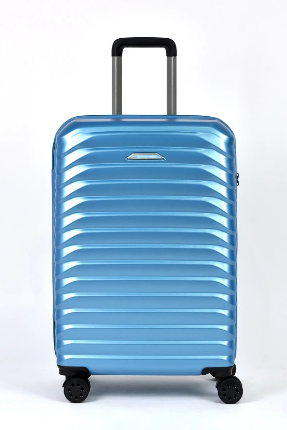 Elatae Francesco Ferellino Orta Boy Pc Kırılmaz Valiz Mavi 10724TO - Resim 2