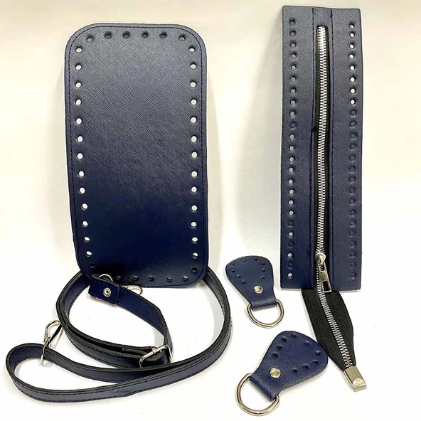 5 Parça Çanta Seti ( Taban + Derili Fermuar + Sap + Böcek ) - 12