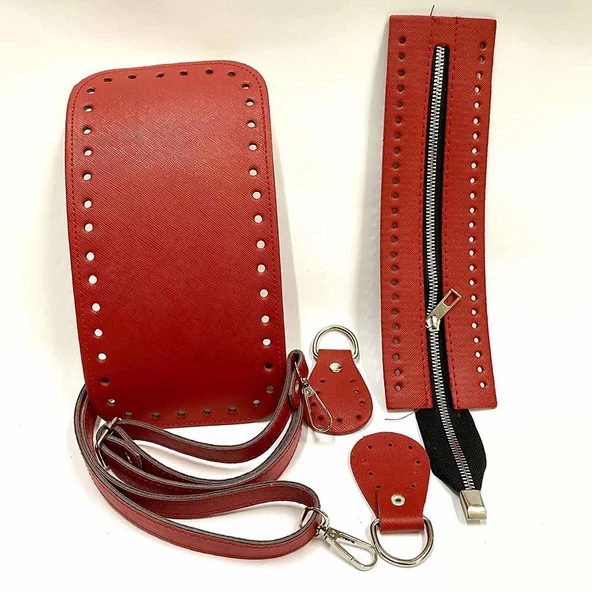 5 Parça Çanta Seti ( Taban + Derili Fermuar + Sap + Böcek ) - 8