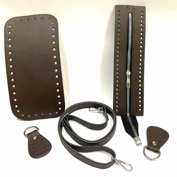 5 Parça Çanta Seti ( Taban + Derili Fermuar + Sap + Böcek )