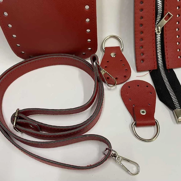 5 Parça Çanta Seti ( Taban + Derili Fermuar + Sap + Böcek ) - 10