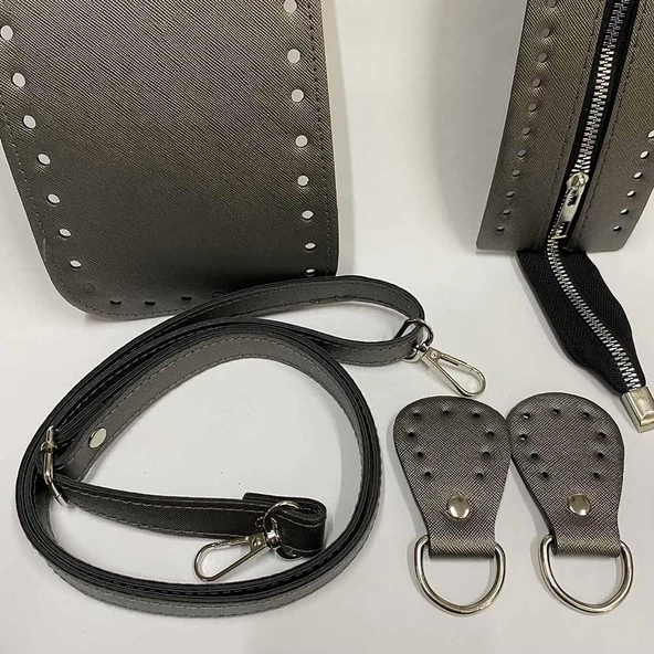 5 Parça Çanta Seti ( Taban + Derili Fermuar + Sap + Böcek ) - 2