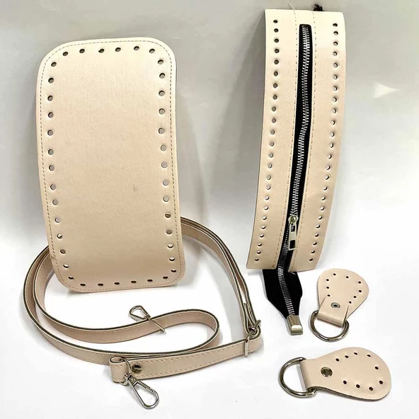 5 Parça Çanta Seti ( Taban + Derili Fermuar + Sap + Böcek ) - 7