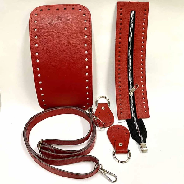 5 Parça Çanta Seti ( Taban + Derili Fermuar + Sap + Böcek ) - 9