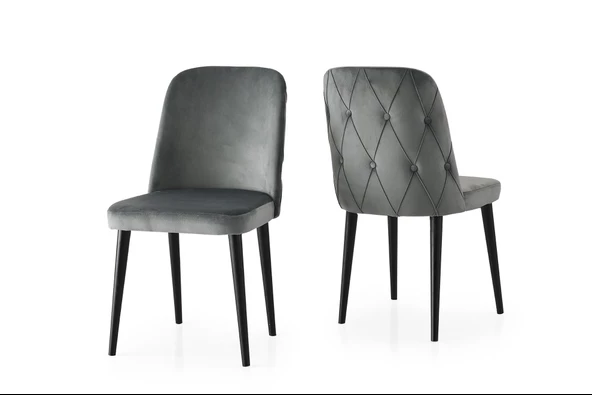 LaLe Modern Yemek Mutfak Sandalyesi 2 Li Set - 2