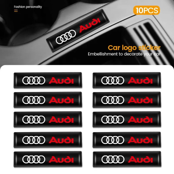 AUDI LOGOLU 10'LU ARMA STICKER (60MM-14 MM) - Resim 4