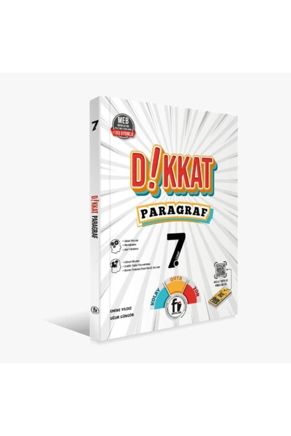 Fi Yayınları 7.Sınıf Dikkat Paragraf Soru Bankası