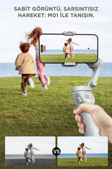 Torima M01 Gri Çok Amaçlı Gimbal Özellikli Tripod Selfie Çubuğu - 2