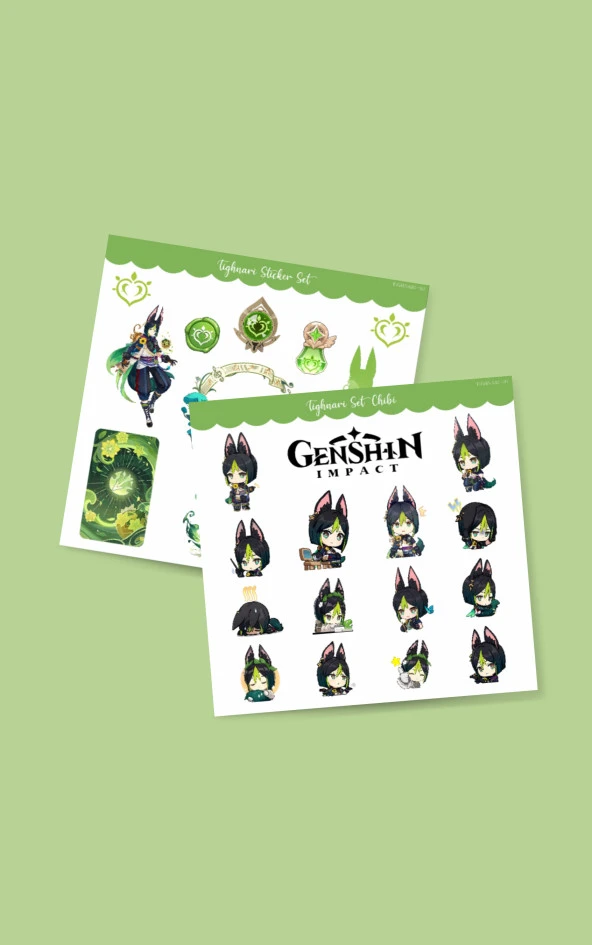 Genshin İmpact - Tighnari 2li Sticker Set-Parlak Kağıt-