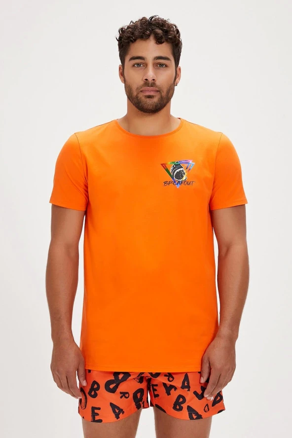 BAD BEAR Bite Orange Men's T-Shirt