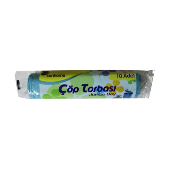 Çöp Torbası Jumbo Boy 80x110 Cm 10'lu x 1 Rulo Mavi Çöp Poşeti