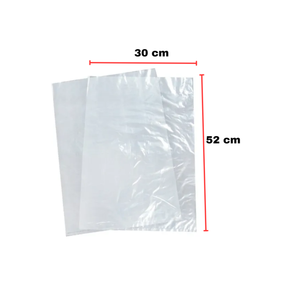Bakkaliye Torbası 1 Kg Şeffaf Naylon Torba 5'lik 30x52 Cm Bakliyat Torbası Kalın Poşet - 2