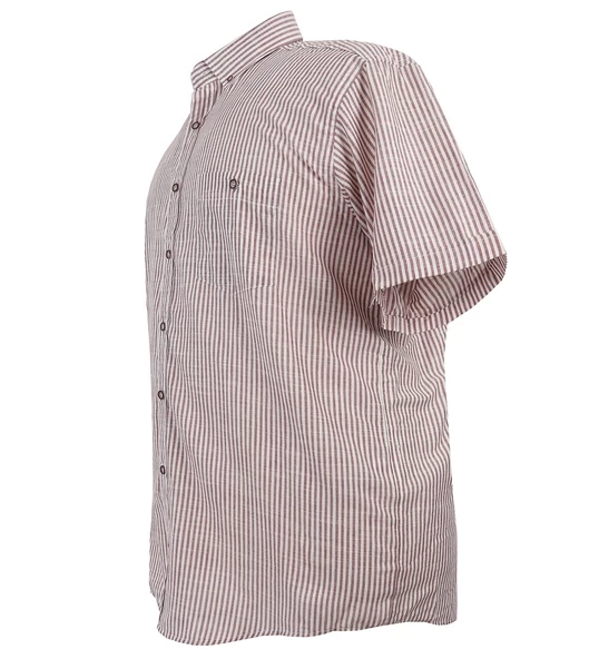 Erkek Büyük Beden Battal Boy Pamuklu Kısa Kol Gömlek - Resim 3