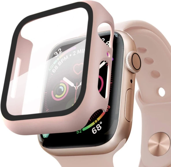 Apple Watch SE 40mm için Kılıf Matte Premium Slim WatchBand Rose Gold [Watch SE 40mm ile Uyumlu Kılıf - Rose Gold]