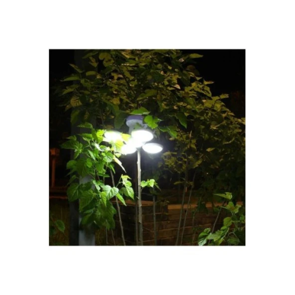 Solar Güneş Enerji Ve Usb Sarjlı 5 Kanatlı Bahçe Aydınlatma Led Askılı Pratik Kamp Lamba - 4