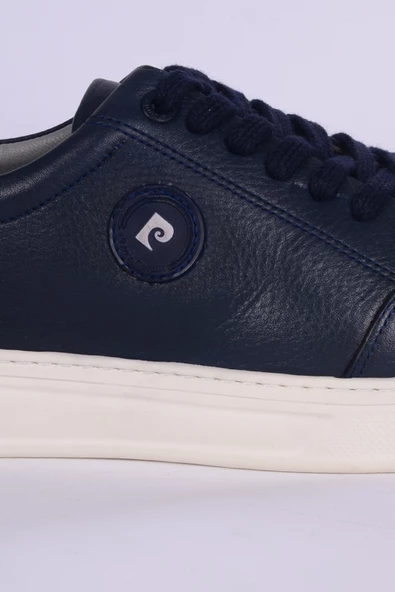 Pierre Cardin 42114 Deri Rahat Taban Bağcıklı Esnek Rahat Lacivert Günlük Erkek Sneaker Ayakkabı - 2