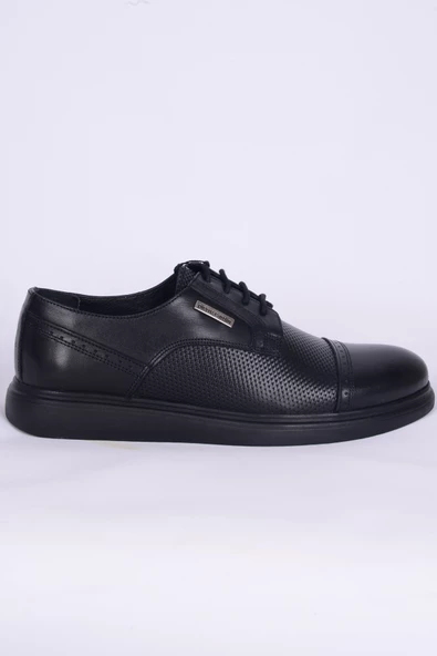 Pierre Cardin 90165-1 Freelight Deri Bağcıklı Normal Taban Siyah Klasik Erkek Ayakkabı