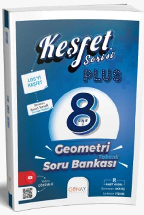 8. Sınıf Keşfet Serisi Geometri Tabanlı Soru Bankası Günay Yayınları