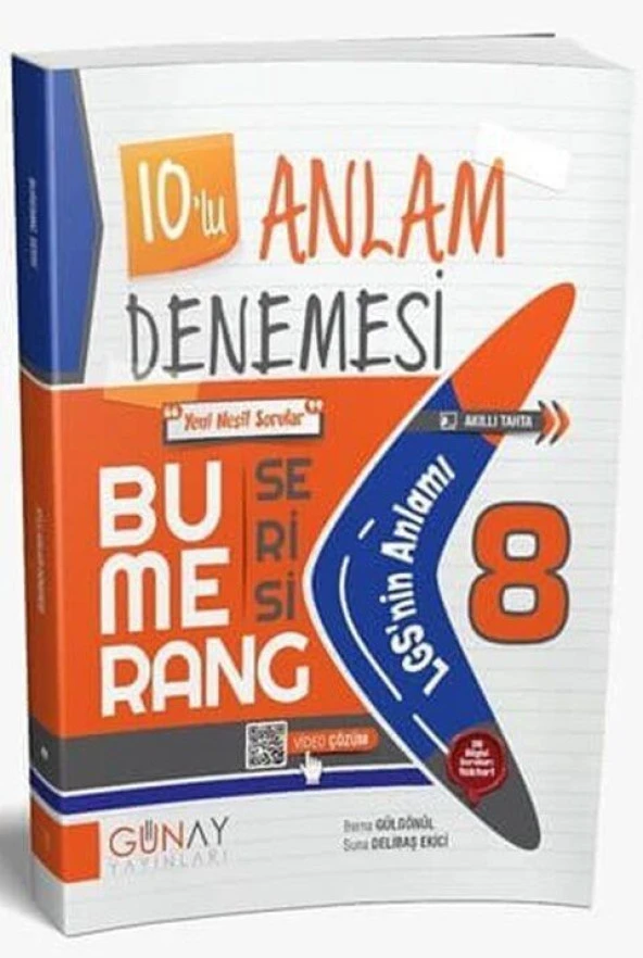 8. Sınıf Bumerang Serisi 10 lu Anlam Denemeleri Günay Yayınları