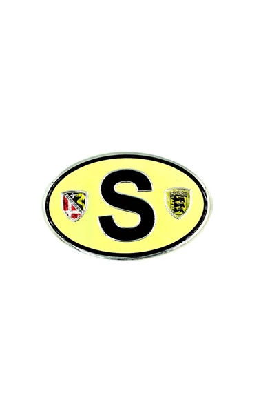 Etiketçilere Özel Armalar Oval S (England) İngiltere Bayraklı Krem Rengi Alüminyum Sticker