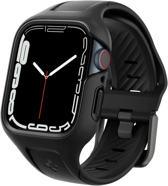 Apple Watch 41mm (Seri 9/8/7) Kılıf & Kordon Kayış Liquid Air Pro Black - ACS04190