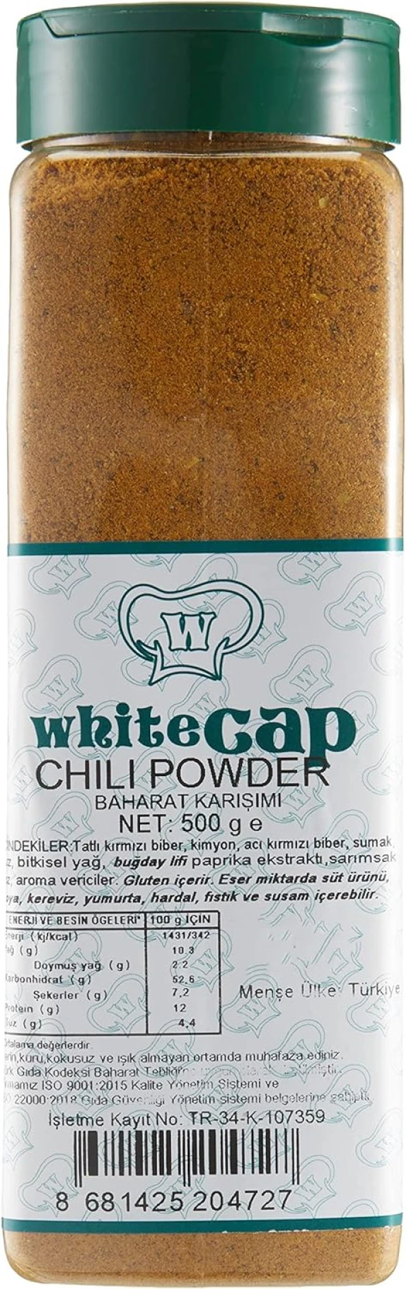 Life Whitecap Chili Powder Baharatı Büyük Pet 500 Gr