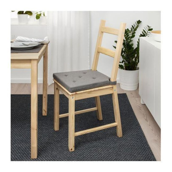 IKEA Sandalye Minderi  Gri Renk Meridyendukkan 35/42X40X4 cm  Cırt Cırtlı Bantlı