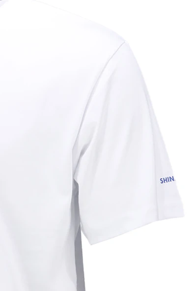Erkek Bisiklet Yaka Standart Fit Göğüs Baskılı Beyaz T-Shirt - 3