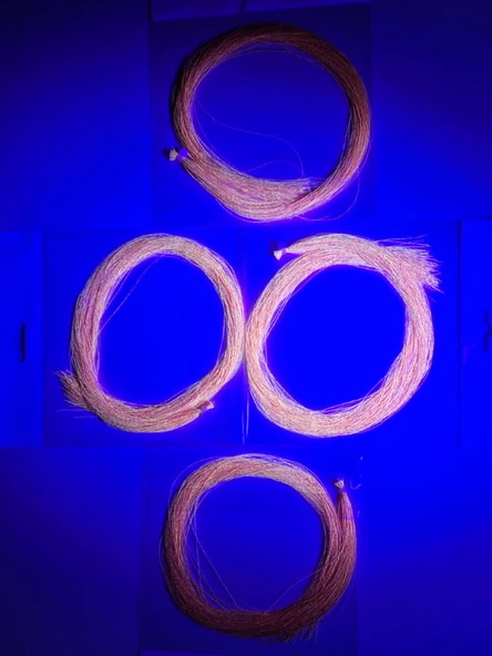 eagenset Kırmızı Fosforlu Karanlıkta Parlayan, Glow / Luminous Ultraviyole (UV) Neon Poşet Çapari Simi, Jig Yapım Malzemesi - 6