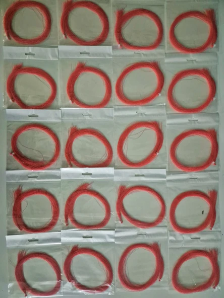 eagenset Kırmızı Fosforlu Karanlıkta Parlayan, Glow / Luminous Ultraviyole (UV) Neon Poşet Çapari Simi, Jig Yapım Malzemesi - 10