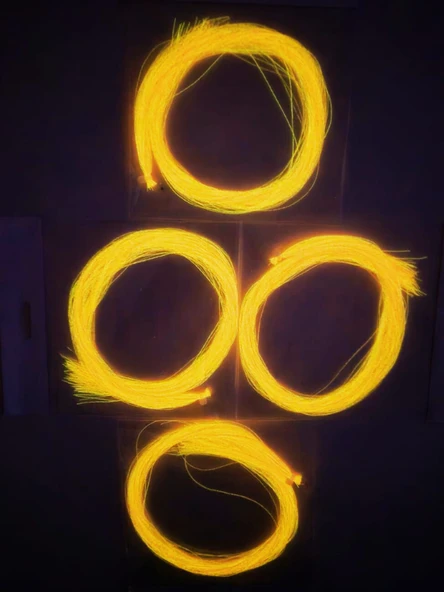 eagenset Kırmızı Fosforlu Karanlıkta Parlayan, Glow / Luminous Ultraviyole (UV) Neon Poşet Çapari Simi, Jig Yapım Malzemesi - 5