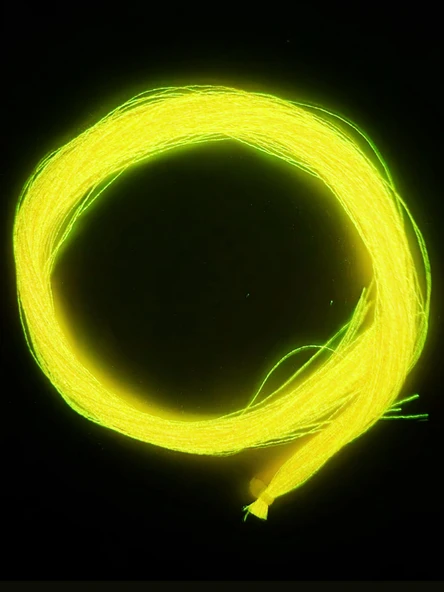 eagenset Kırmızı Fosforlu Karanlıkta Parlayan, Glow / Luminous Ultraviyole (UV) Neon Poşet Çapari Simi, Jig Yapım Malzemesi - 2