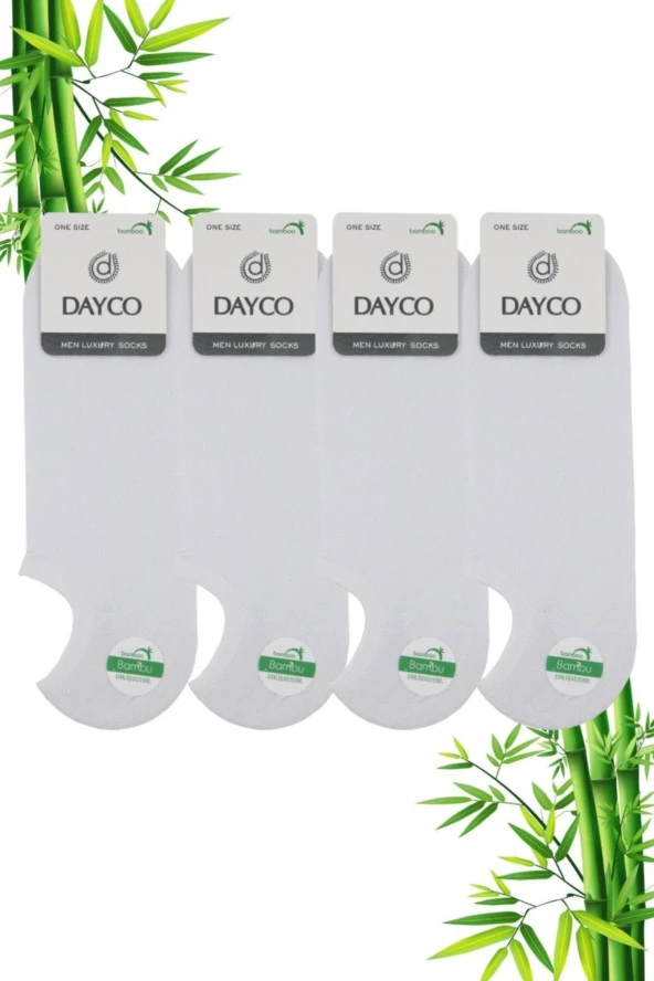 Bambu Dikişsiz Erkek Sneakers Görünmez Spor Beyaz Çorap