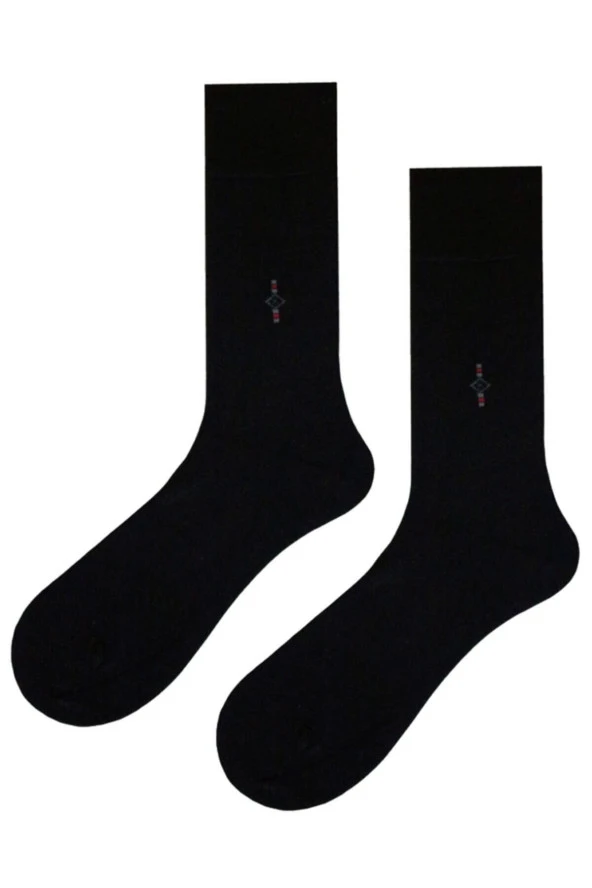 Premium Klasik Uzun Boy Siyah Renk Kışlık Erkek Bambu Soket Çorap - Resim 7