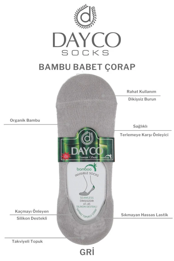 Erkek 4'lü Bambu Babet Çorabı SİYAH/LACİVERT/GRİ/FÜME - 3