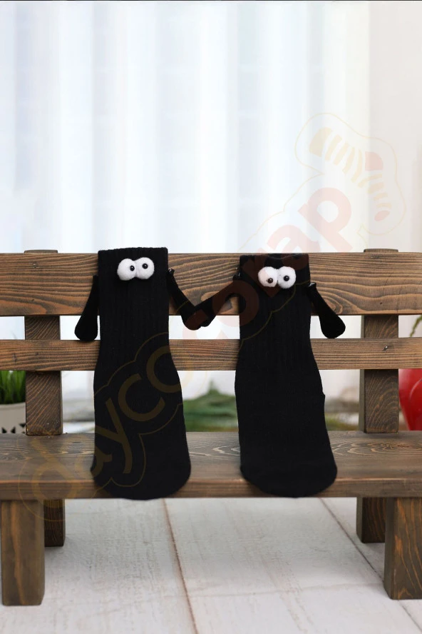 El Ele Tutuşan Çorap Mıknatıslı Arkadaşlık & Sevgili Çorabı Soket Boy - 2