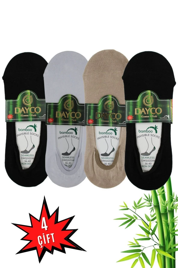 Bambu 4'lü Kadın Babet (siyah-bej-beyaz)