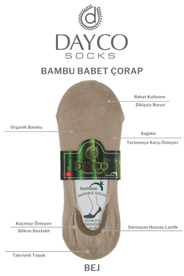 Bambu 4'lü Kadın Babet (siyah-bej-beyaz) - 4