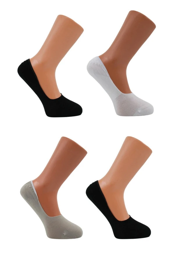 Bambu 4'lü Kadın Babet (siyah-bej-beyaz) - 5