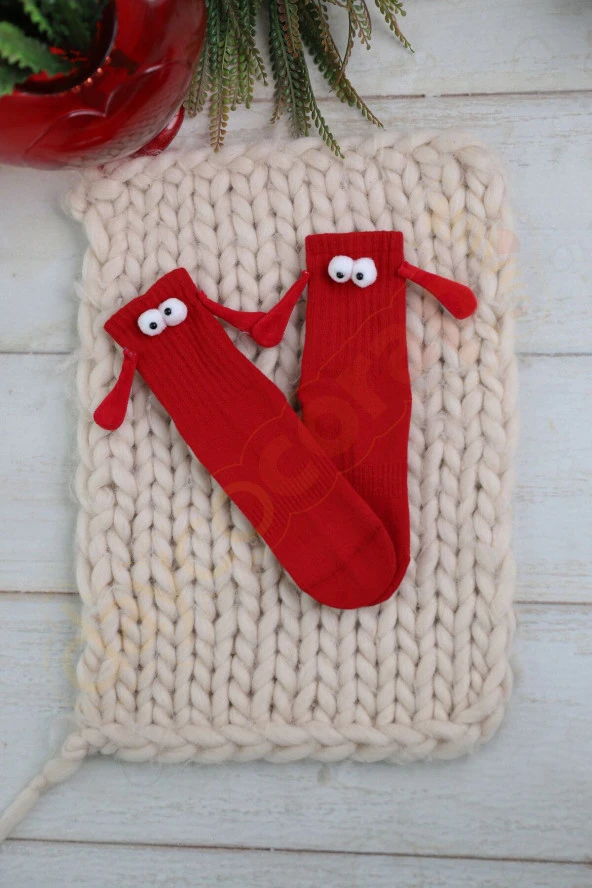 El Ele Tutuşan Çorap Mıknatıslı Arkadaşlık & Sevgili Çorabı Soket Boy