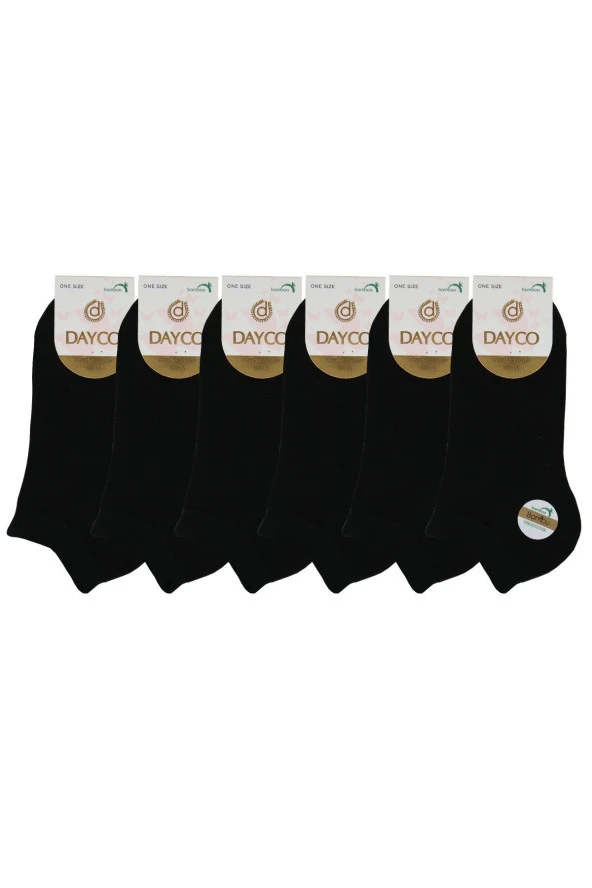 Kadın Siyah 6'lı Patik Çorap