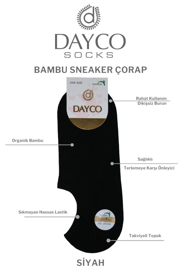 Kadın Bambu Spor Çorap - 2